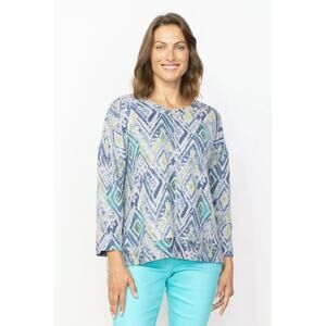 Women's XS Habitat Super Soft Diamond Multicolor Pattern Pullover Shirt